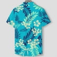 thumbnail image 5 of ALLLIST Collared Shirts for Men Short Sleeve Hawaiian Button Down Shirts Casual Blue Mens Clothing, 5 of 5