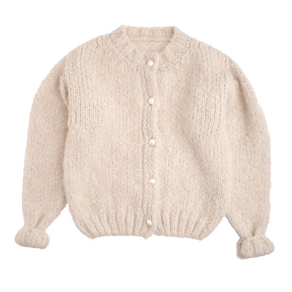 Tocoto Vintage Pearl Button Knit 