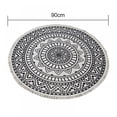thumbnail image 3 of Rug Bedroom Rug Bohemian Mandala Circle Area Rug Cotton Hand Woven Table Rug with Tassels Nursery Kids Room for Home Living Room Coffee Circular Rugs, 3 of 10