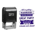 thumbnail image 1 of Printtoo Personalized Violet Self Inking Getting Married Favor Stamp Custom Wedding Favor Rubber Stamper-60 x 40 mm, 1 of 6
