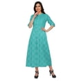 thumbnail image 2 of Moomaya Kurtis Imprimés à Fente Frontale en Ligne A pour Femmes, Manches Courtes, Kurta d'Été, 2 of 5