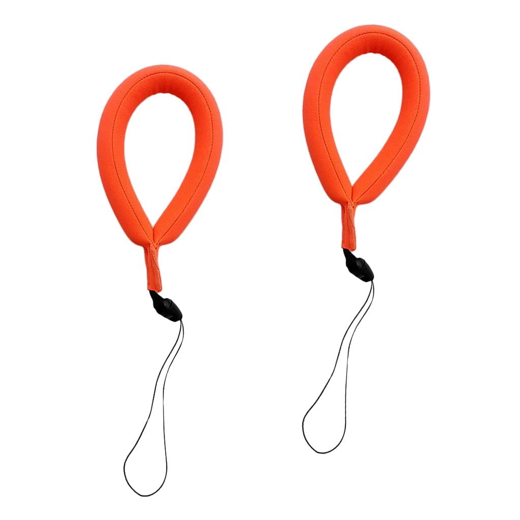 2x Safety Floating Wrist Strap Bracelet for   Mobile Phone Camera Orange 