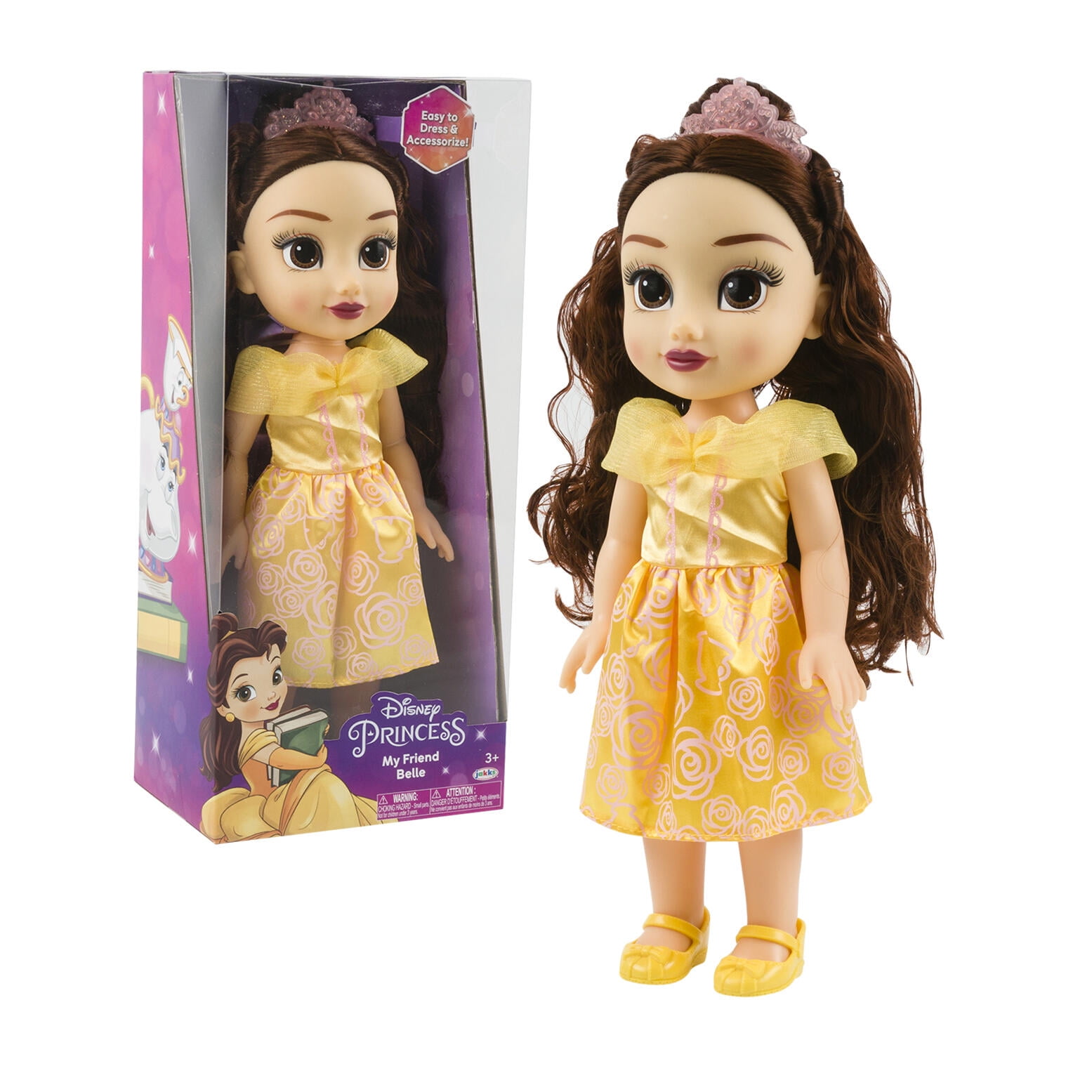 1 Count Jakks Pacific Disney Princess Belle Yellow Shoes Age 3 Years & Up 