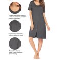 thumbnail image 4 of Avidlove Womens Nightgown Short Sleeve Button Down Pajama Dress Sexy Ladies Sleepwear Maternity Night Shirts, 4 of 6