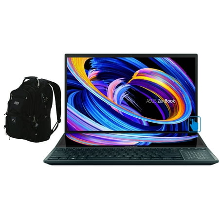 ASUS Zenbook Pro Duo 15 OLED Home/Business Laptop (Intel i9-12900H 14-Core, 15.6in 60Hz Touch 4K Ultra HD (3840x2160), Win 11 Pro) with Travel/Work Backpack