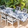 thumbnail image 2 of Watercolor Forest Blue Table Cloths for 8 Foot Rectangle Tables, Abstract Art Modern Trees Patio Waterproof Elastic Fitted Tablecloths, Washable Rectangular Table Cover for Camping, 2 of 8