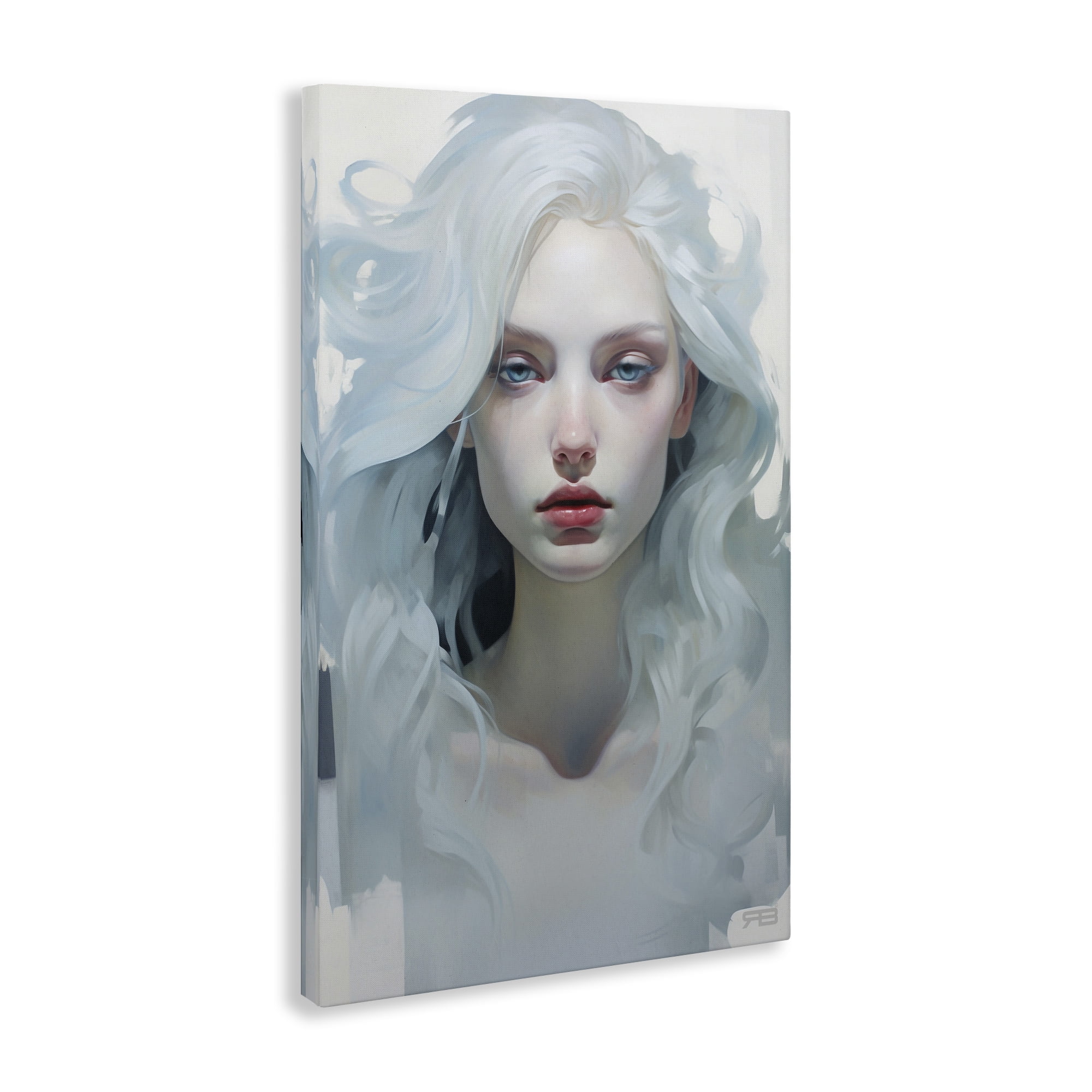 Stupell Industries Flowing Hair Visage Novelty Painting Gallery Wrapped Canvas Art Print Wall Art, 16 x 24