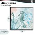 thumbnail image 4 of Stupell Industries Bohemian Seahorse Sea Swim Black Framed Giclee Art, 12 x 12, by Kim Allen, 4 of 8