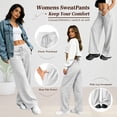 thumbnail image 4 of TEMOFON Wide Leg Sweatpants Womens Pants Baggy Lounge Casual Pants Drawstring Sweat Pants with Pockets, 4 of 8