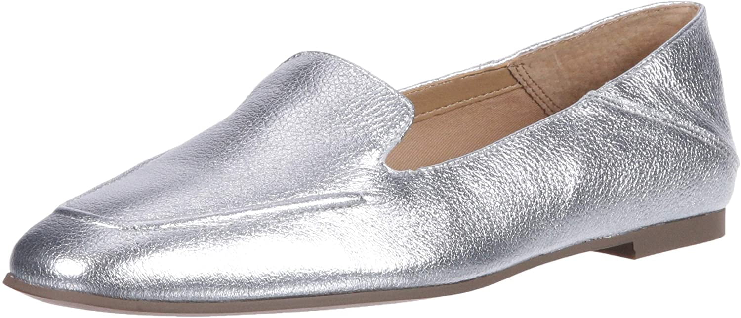 franco sarto silver loafers