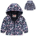 thumbnail image 2 of ZMHEGW Coat For Toddler Baby Boys Girls Casual Jackets Printing Cartoon Hooded Outerwear Zipper Long Sleeve Windproof Hoodies Coat 12-18 Months, 2 of 4