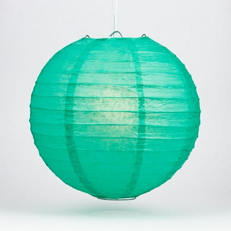 Quasimoon 8" Teal Round Paper Lanterns (10 PACK) by PaperLanternStore