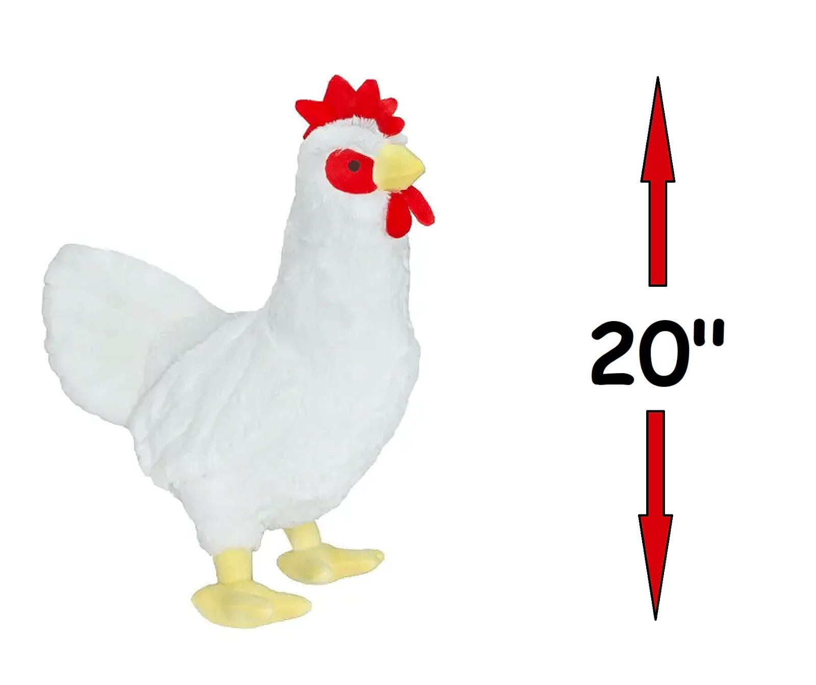 Jumbo Dog Toys Soft Stuffed Plush Cuddle and Play Animal Themes for All Breeds (Both Roosters Combo)