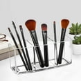 thumbnail image 1 of Acrylic Makeup Brush Organizer Holder, Clear Cosmetic Brushes Storage with 3 Slots, 1 of 7