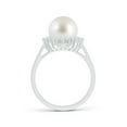 thumbnail image 2 of ANGARA South Sea Cultured Pearl Ring with Floral Halo in 925 Sterling Silver for Women | June Birthstone, Birthday, Anniversary, Jewelry Gift for Women | Pearl Ring, 2 of 8