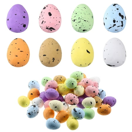 

100Pcs Easter Fake Foam Egg Easter Festival Party Favors Decor Ornament Kids Toy Gift Crafting Supplies