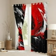 thumbnail image 3 of Feelyou Artwork Geometric Black Out Curtains for Adult, Retro Oil Printing Curtains Pack of 2 (42x63 Each), Black Red Abstract Bedroom Curtains, Black Out Curtains Decor, 3 of 6