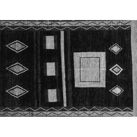 Ahgly Company Indoor Rectangle Oriental Gray Modern Area Rugs, 2' x 4'