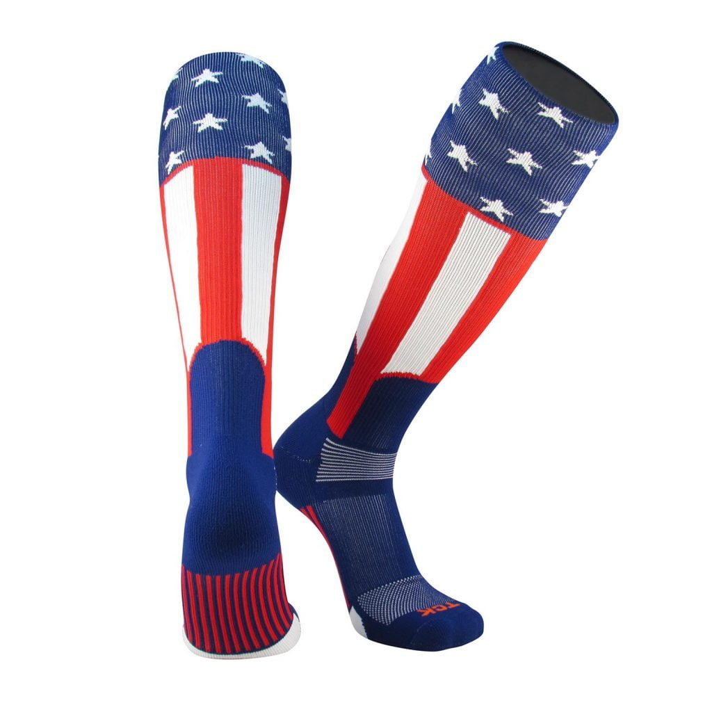 TCK TCK Elite USA Uncle Sam Red White Blue Knee High Baseball Stirrup