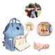 thumbnail image 3 of Estilo Shanghái - bolso de hombro mommy bag rejilla azul celeste Adepaton FLD-1887, 3 of 4