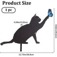 thumbnail image 2 of Black Cat Stake Garden Yard Signs Silhouette Decorations Blue Butterfly Animal Art Lawn Garden Decor Outdoor Statue for Cat Lovers Home Lawn Ornaments 11.7 x 10Inch for diy, 2 of 9