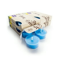 Lemon Blueberry Twist Tealight Candles Bulk Pack - 24 Blue Premium Scented Tea Lights - Shortie's Candle Company