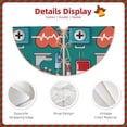 thumbnail image 4 of Daiia Medical Elements Drawing Merry Christmas Tree Skirt , Xmas Large Lace-up Tree Skirt, Santa Snowflakes Rustic Home Decorations New Year Party Farmhouse Decor-36", 4 of 7