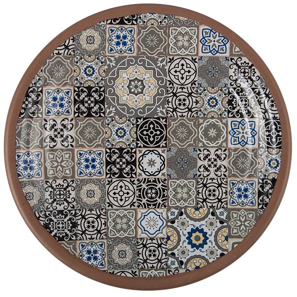 Melange 6Piece 100 Melamine Dinner Plate Set (Moroccan Tiles