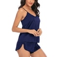 thumbnail image 5 of Pajamas Set Lightweight And Comfortable Sexy Sleepwear Cami Shorts Set Satin Lingerie Nightwear, 5 of 6