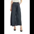 thumbnail image 2 of Pantalones Palazzo Largos de Pierna e Informales de Cintura Alta para Mujer, Talla Regular Verde Oliva S, 2 of 8