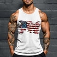 thumbnail image 2 of Cmfcve Men's 4th of July Tank Top Round Neck Sleeveless Patriotic Tank Shirt Breathable Loose Gym Tees, 2 of 5