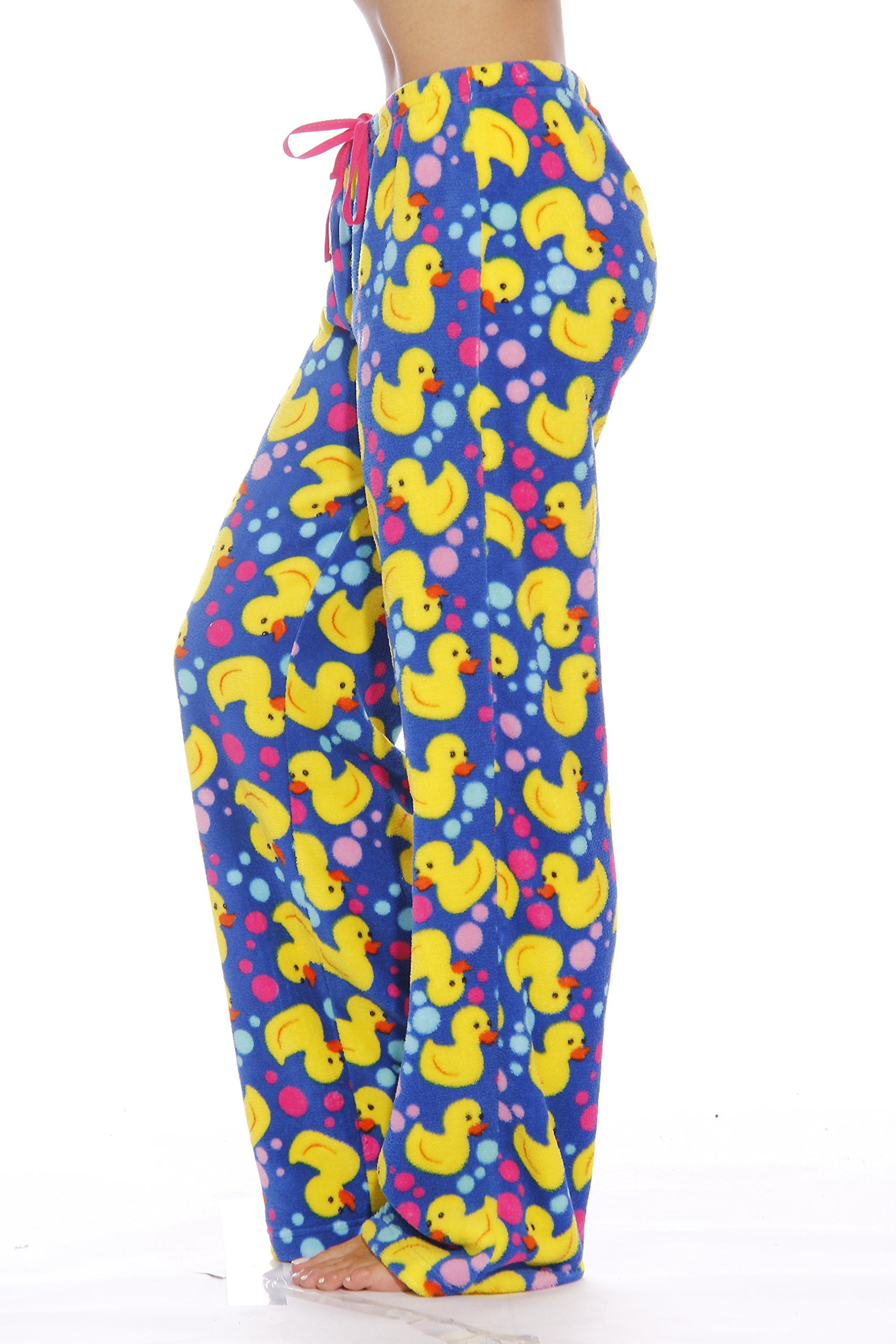 Petite to Plus Size Just Love Womens Cute Character Print Plush Pajama Pants