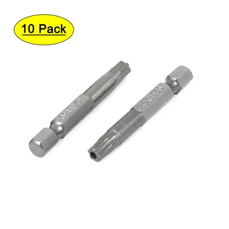 

1/4 Hex Shank T30 Security 5 Point Star Screwdriver Bits 50mm Length 10Pcs