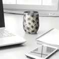 thumbnail image 3 of Halloween Pattern 12oz Stainless Steel Insulated Wine Tumbler with Lid and Straw – Double Wall Vacuum Mug for Hot & Cold Drinks, 304 Steel Interior, Sweat-Free Design. Trick or Treat !, 3 of 5