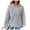 Z03_Grey, variant on Kaprioy Womens Hoodies Casual Long Sleeve Drawstring Waffle Pullover Tops Loose Hooded Sweatshirt with Pocket Fall Fashion Clothing Pink, L