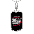 thumbnail image 5 of Favorite Firefighter Son Stainless Steel or 18k Gold Premium Swivel Dog Tag Keychain, 5 of 10