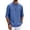 #7-Blue-A0719MM, variant on Fishing Shirts for Men Stand Collar Henley 3/4 Roll Up Sleeve Men's Button Down Shirt Solid Color Summer Beach Henley Shirts for Men Black 5XL