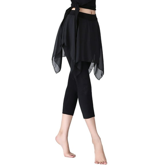 Women's Solid Color Latin Dance Skirts - Exercise Pants, Ballet & Aerobics Cropped Wear