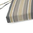 thumbnail image 2 of Jordan Manufacturing 45" x 18" Clyde Grey Stripe Rectangular Outdoor Glider Bench Cushion with Ties, 2 of 9