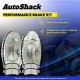 thumbnail image 4 of AutoShack Front & Rear Drilled & Slotted Brake Rotors Ceramic Brake Pads | Replacement for 2010-2017 Chevrolet Equinox 2010-2017 GMC Terrain V6 | Zinc Coated | 12-PC Brake Kit | SilverShield Pro, 4 of 6