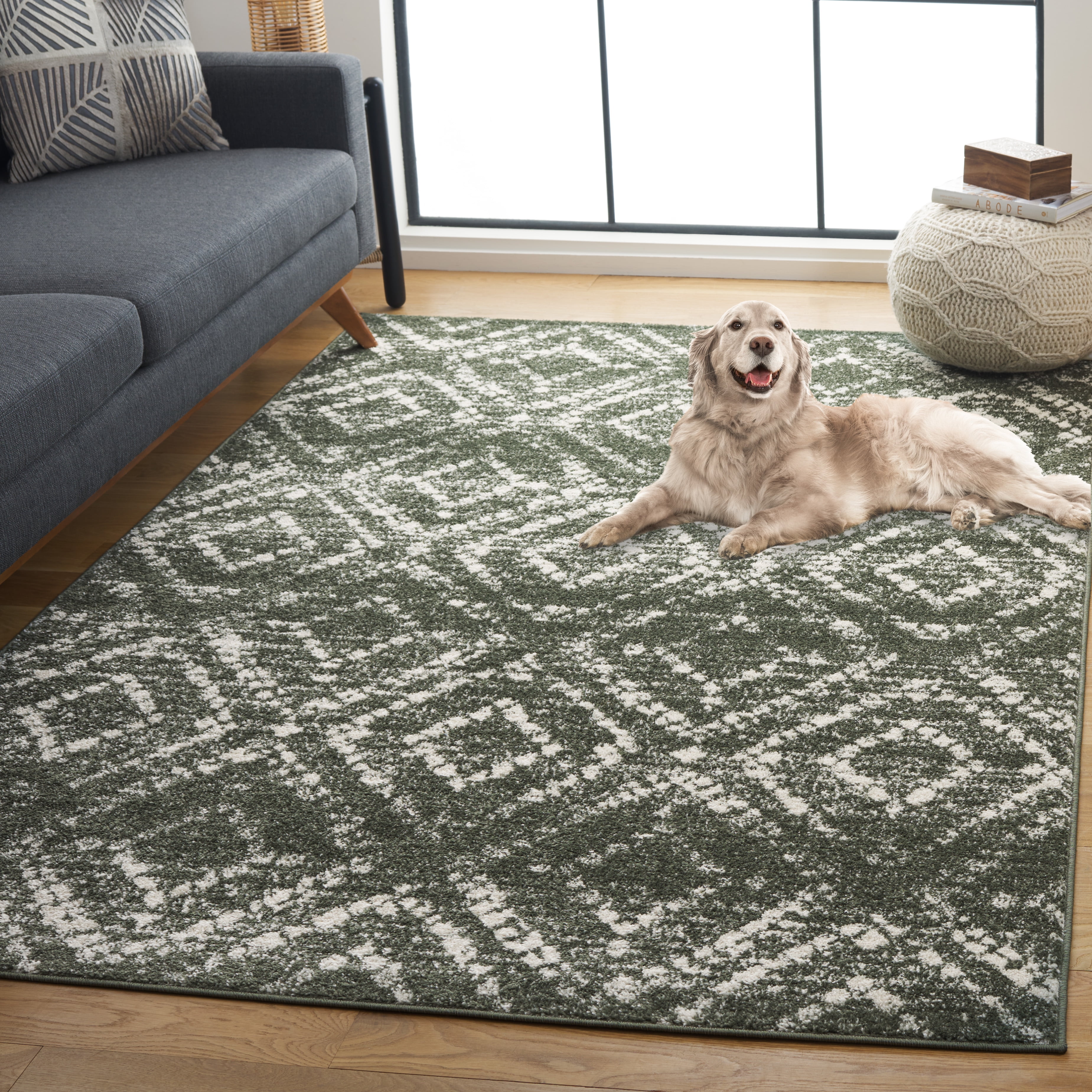 Safavieh Adirondack Lecia Geometric Area Rug, Dark Green/Ivory, 3' x 5'