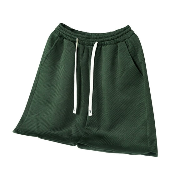 Mens Casual Shorts Summer New Texture Loose Shorts Lightweight Beach Sweat Shorts Elastic Waist Shorts