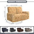 thumbnail image 6 of TSOVTHRID Giraffe Pattern Reclining Loveseat Covers with Elastic Bottom 6-Piece Loveseat Recliner Cover, Washable Sofa Furniture Protector for Pet Dog, 6 of 7