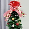 thumbnail image 6 of Dmlowu Christmas Tree Topper Hat - Large Xmas Tree Topper with Striped Bow Ribbon, Hollowed Christmas Tree Toppers for Holiday Party Home Decor, 8x8.6 inch, 6 of 10