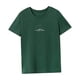 thumbnail image 4 of Camiseta para mujer Verano Cuello redondo Ropa Camiseta básica para ir de compras Viajar Senderismo Verde, 4 of 7