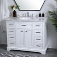 thumbnail image 2 of Elegant Decor Americana 42" Single Marble Top Bathroom Vanity in White, 2 of 20