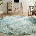 thumbnail image 2 of Carvapet Large Round Area Rug, Non-Slip Washable Circle Rug for Kitchen Bathroom Living Bedroom, Super Soft Absorbent Carpet Low Pile, 6ft, Teal, 2 of 7