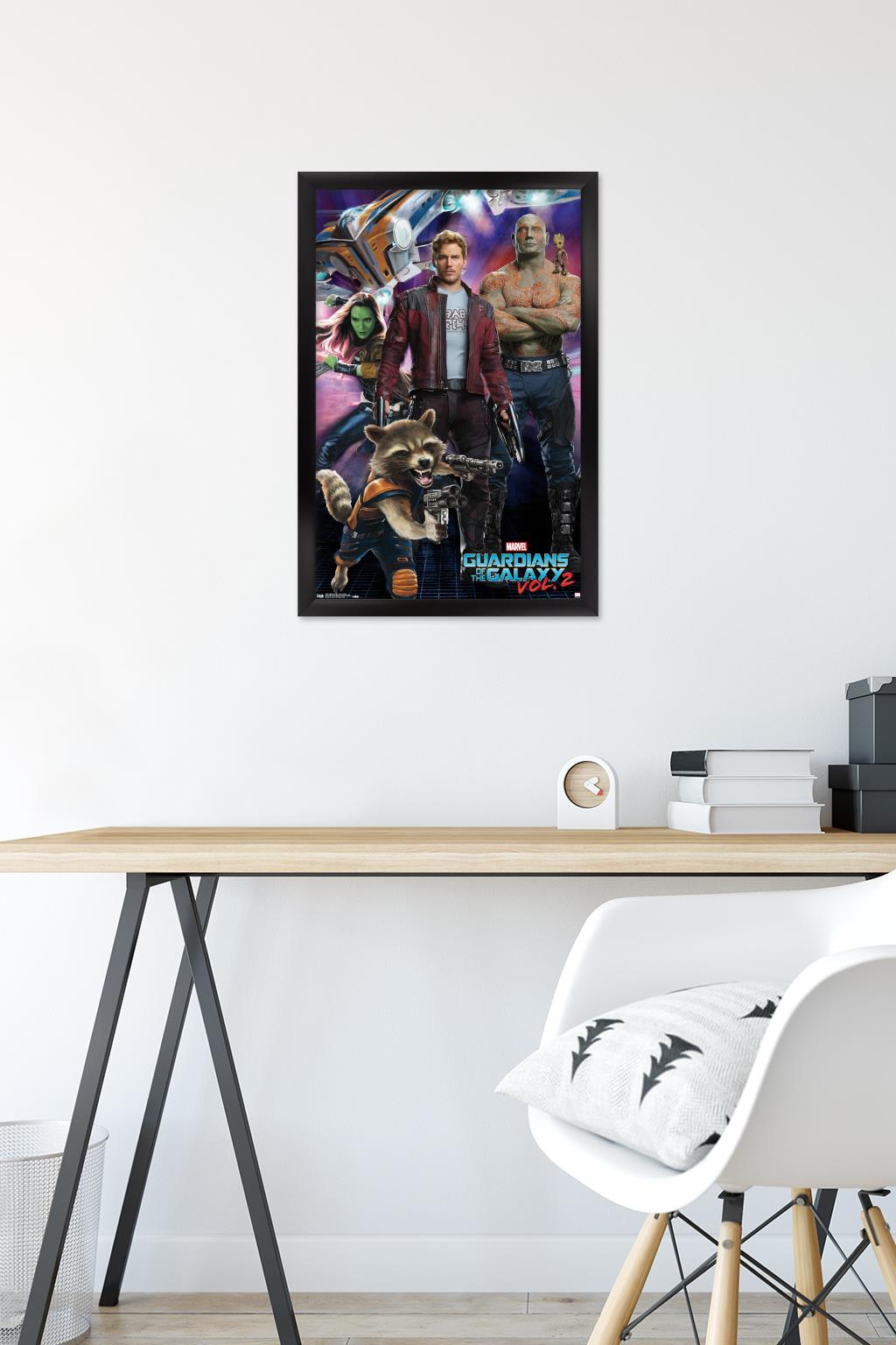 Marvel Cinematic Universe - Guardians of the Galaxy 2 - Group Wall Poster, 14.725" x 22.375", Framed