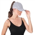 thumbnail image 1 of Gorra de Béisbol de de Caballo Alta para Mujer, Gorra Deportiva de de Secado Rápido y Rendimiento para Correr. Gris Talla Única, 1 of 6