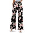 thumbnail image 3 of Women's Stretchy Wide Leg Palazzo Lounge Pants Casual Comfy High Waist Palazzo Pants, 3 of 11